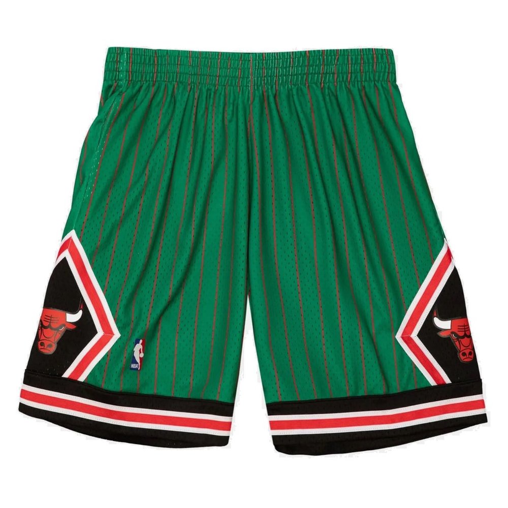 🆕 Mitchell & Ness Chicago Bulls 1995 Reload 2.0 Swingman Shorts Green St Pattys